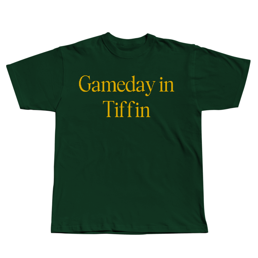 Tiffin University TF and XC Forest Green Gameday Tee - Jaylen White