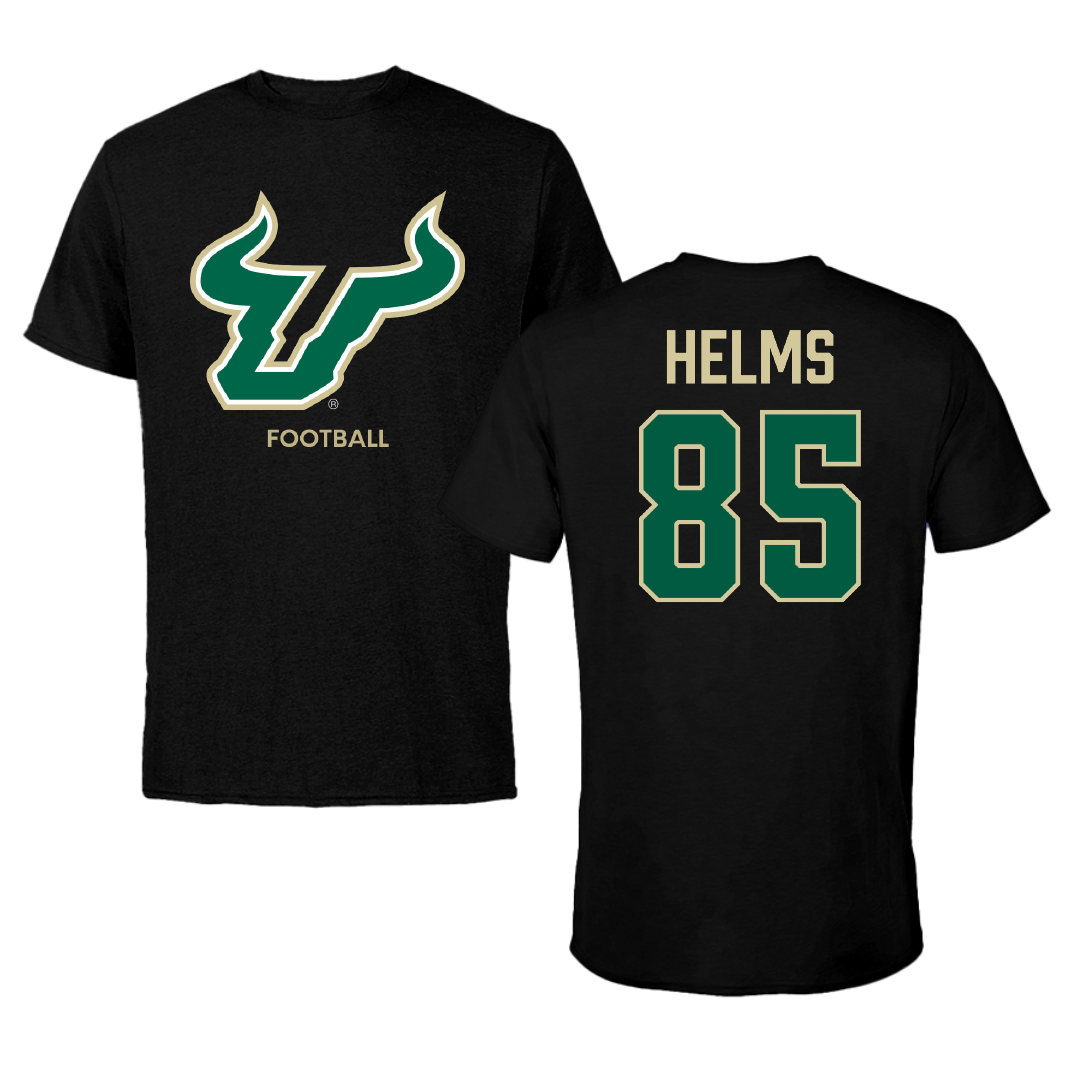 University of South Florida Football Black Performance Tee - #85 Christian Helms