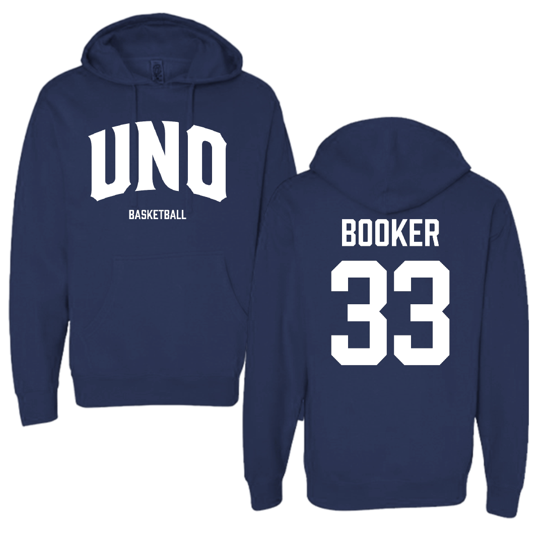 University of New Orleans Basketball (M) Navy Hoodie - #33 Dorian Booker