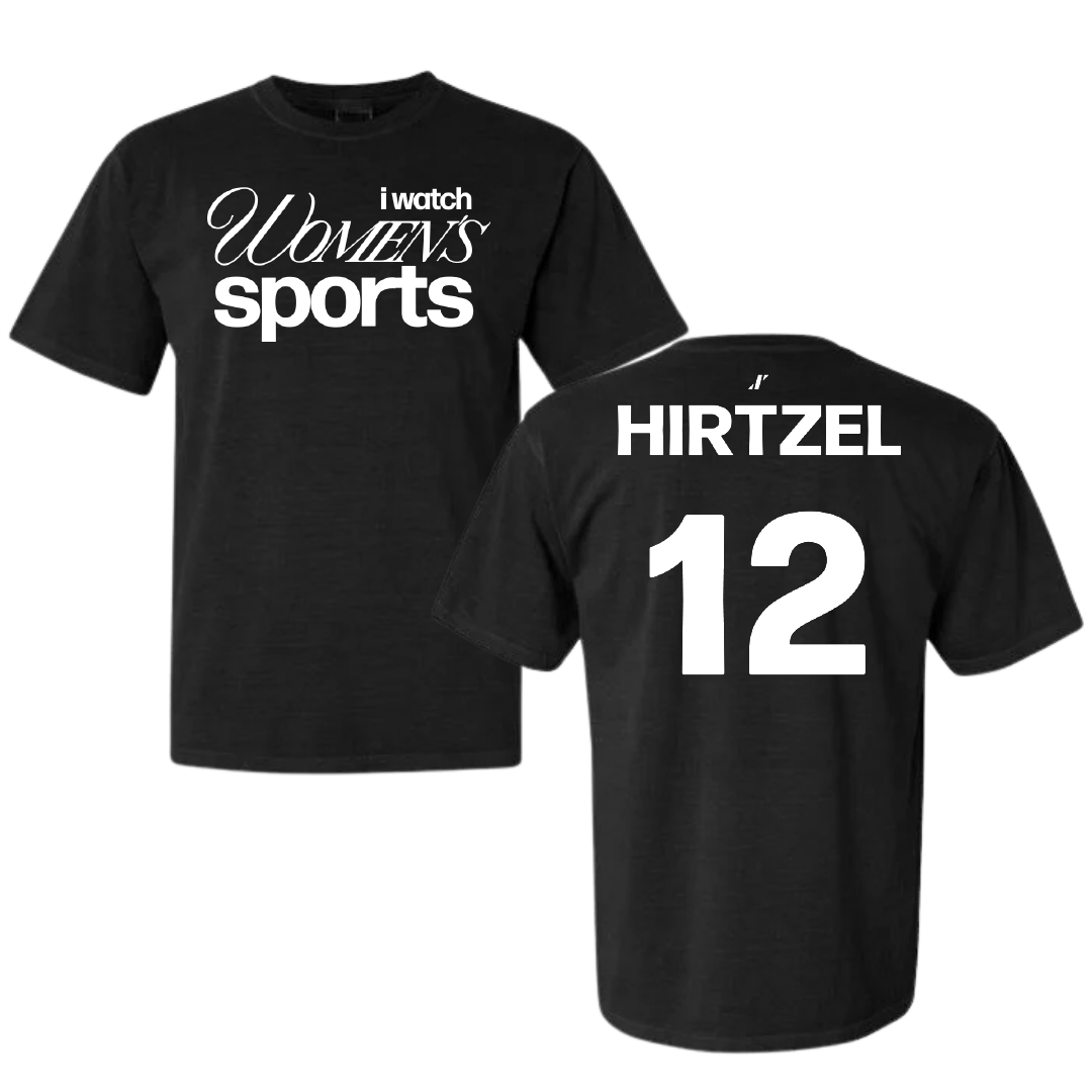 Towson University Field Hockey Black WHM Comfort Colors Tee - #12 Lexi Hirtzel