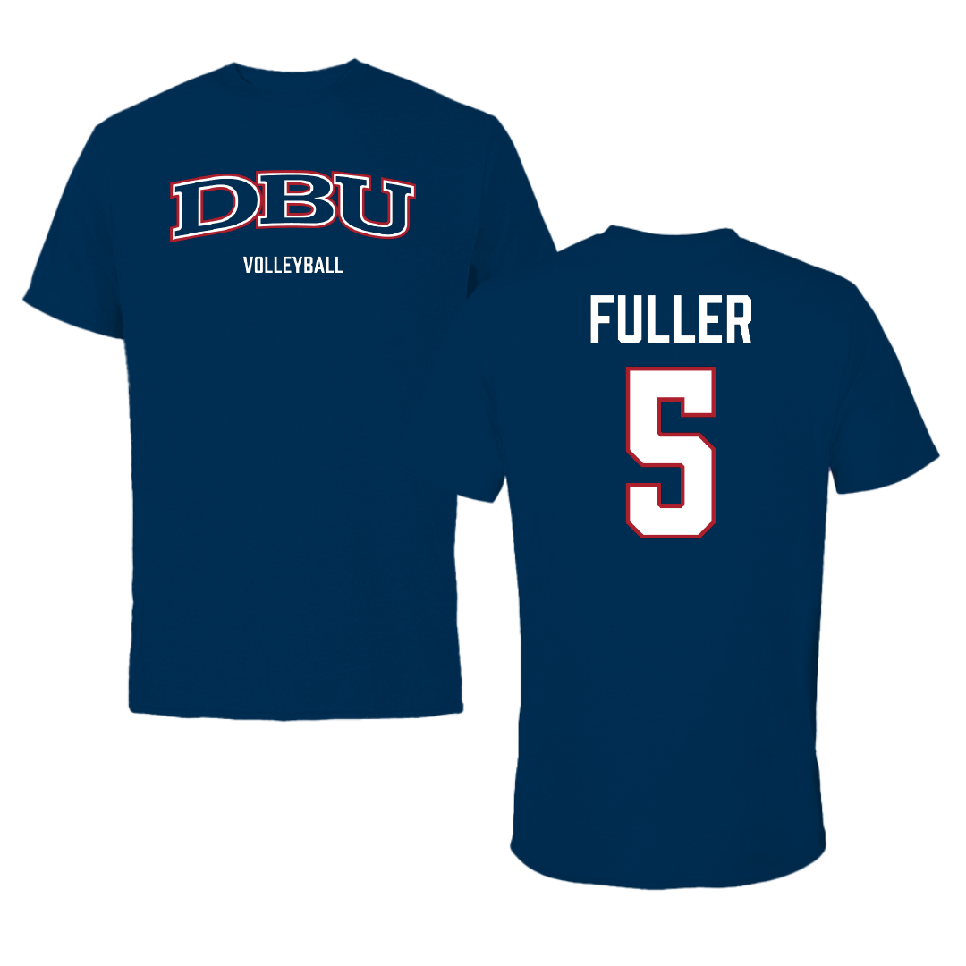 Dallas Baptist University Volleyball (W) Navy Performance Tee - #5 Delaney Fuller