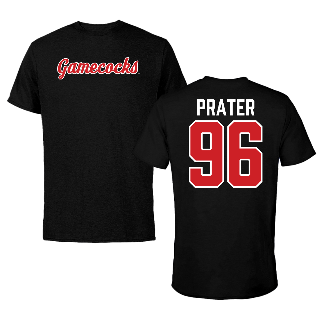 Jacksonville State University Football Black Tee - #96 Darrell Prater