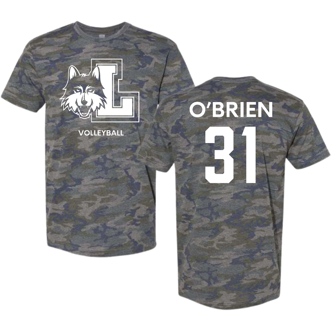 Loyola University-Chicago Volleyball (M) Vintage Camo Tee - #31 Gavin O’Brien