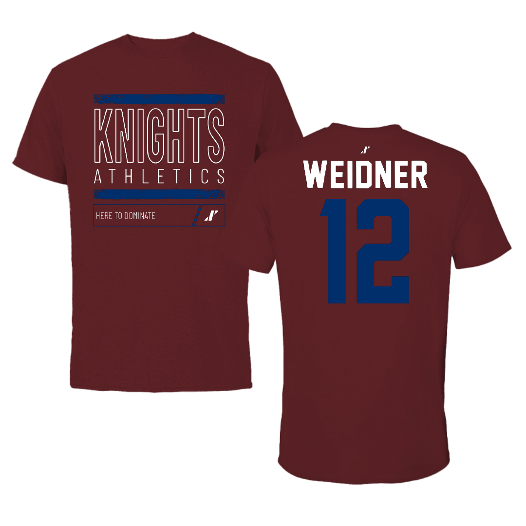 Fairleigh Dickinson University-Metropolitan Campus Lacrosse Maroon Dominate Performance Tee - #12 Addie Weidner