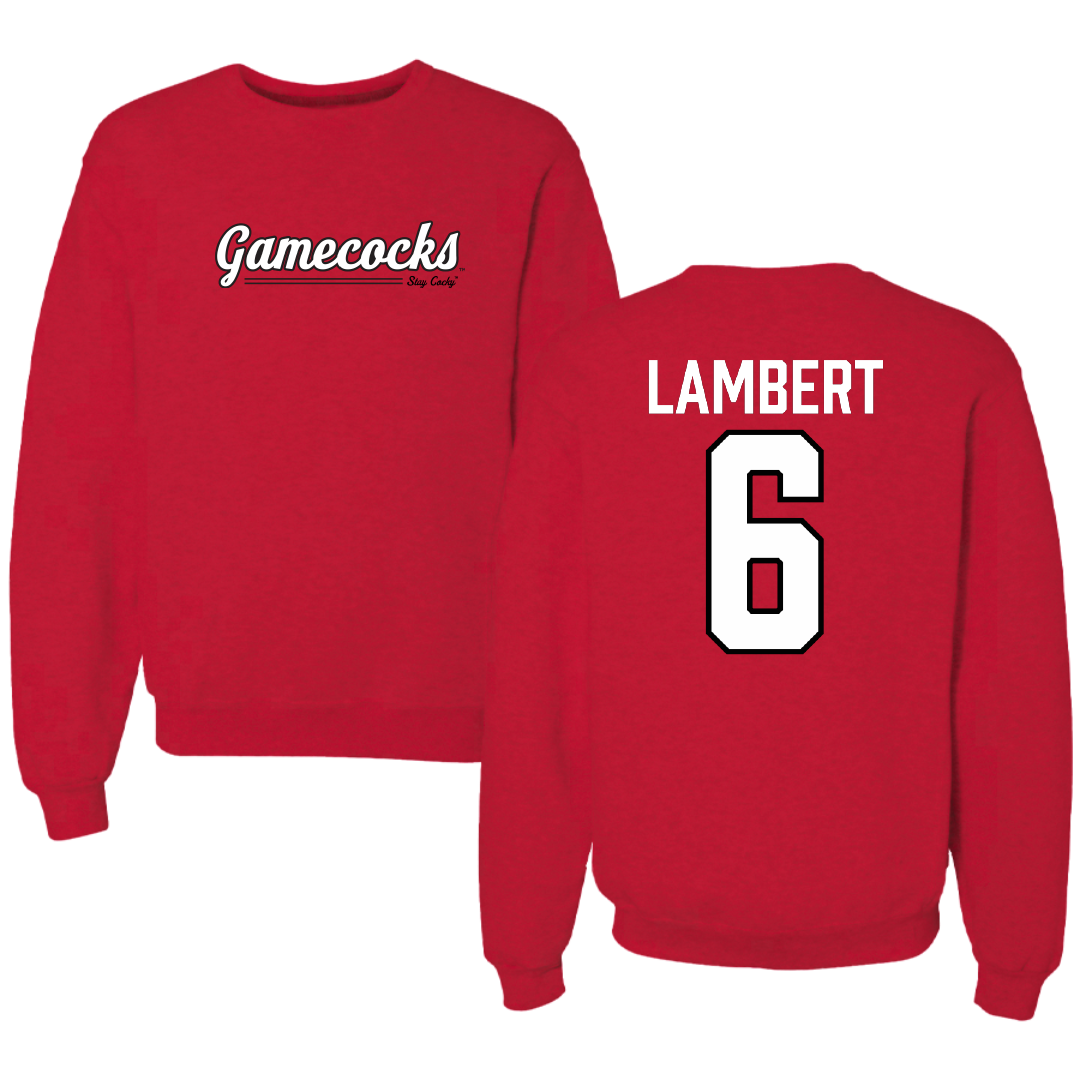 Jacksonville State University Football Red General Crewneck - #6 Carter Lambert