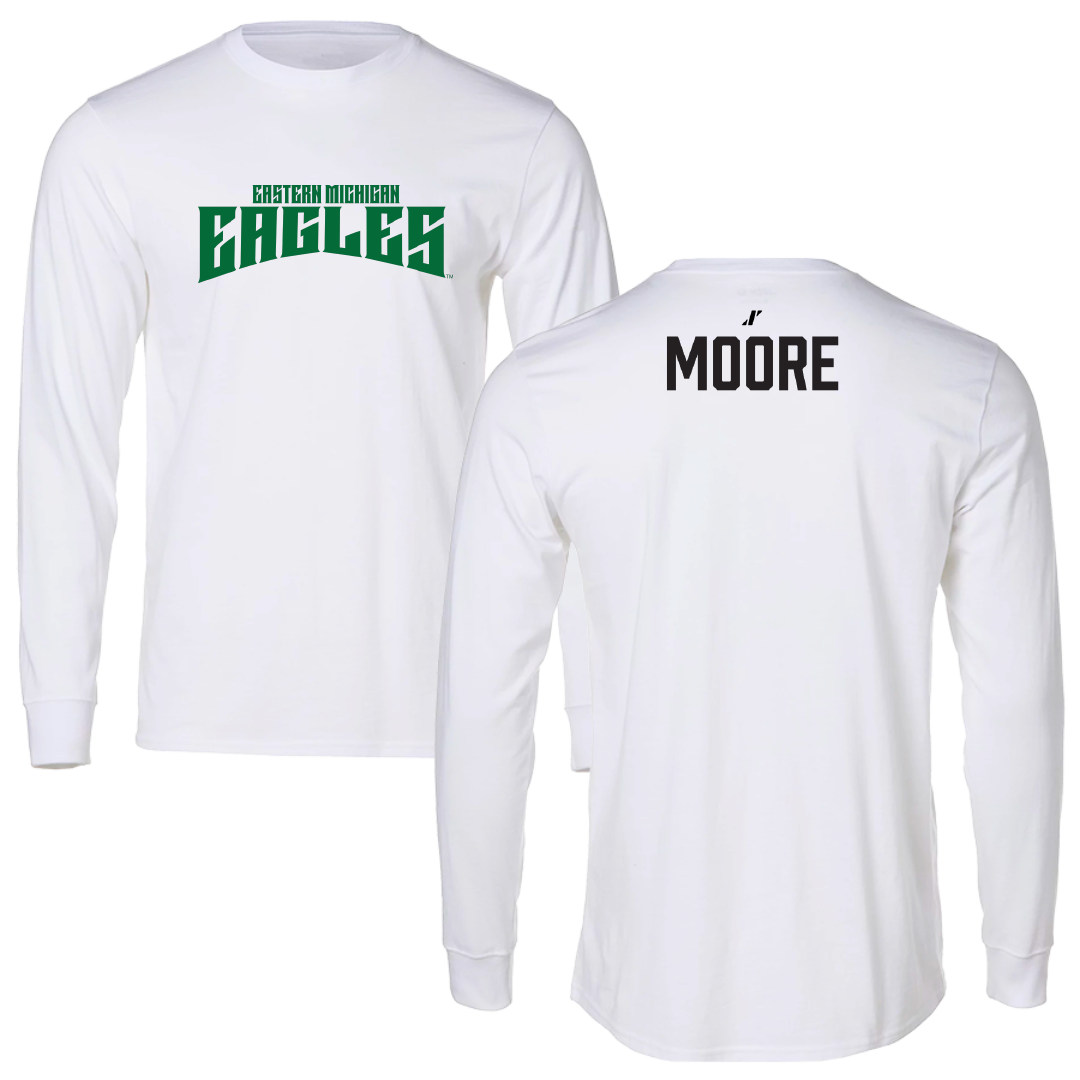 Eastern Michigan University Rowing White Classic Long Sleeve - Kendall Moore