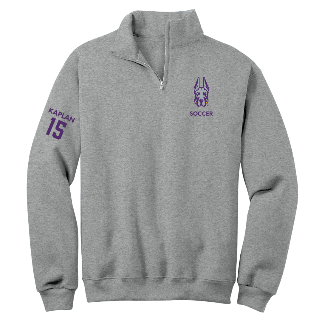 University at Albany Soccer (M) Sport Gray Quarter-Zip - #15 Ben Kaplan