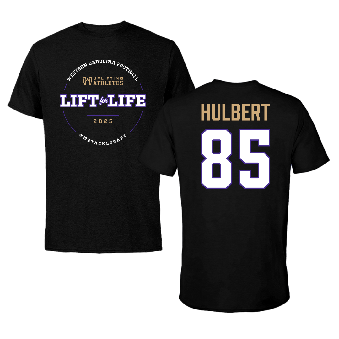 Western Carolina University Football Black Uplifting Athletes Football Performance Tee - #85 David Hulbert