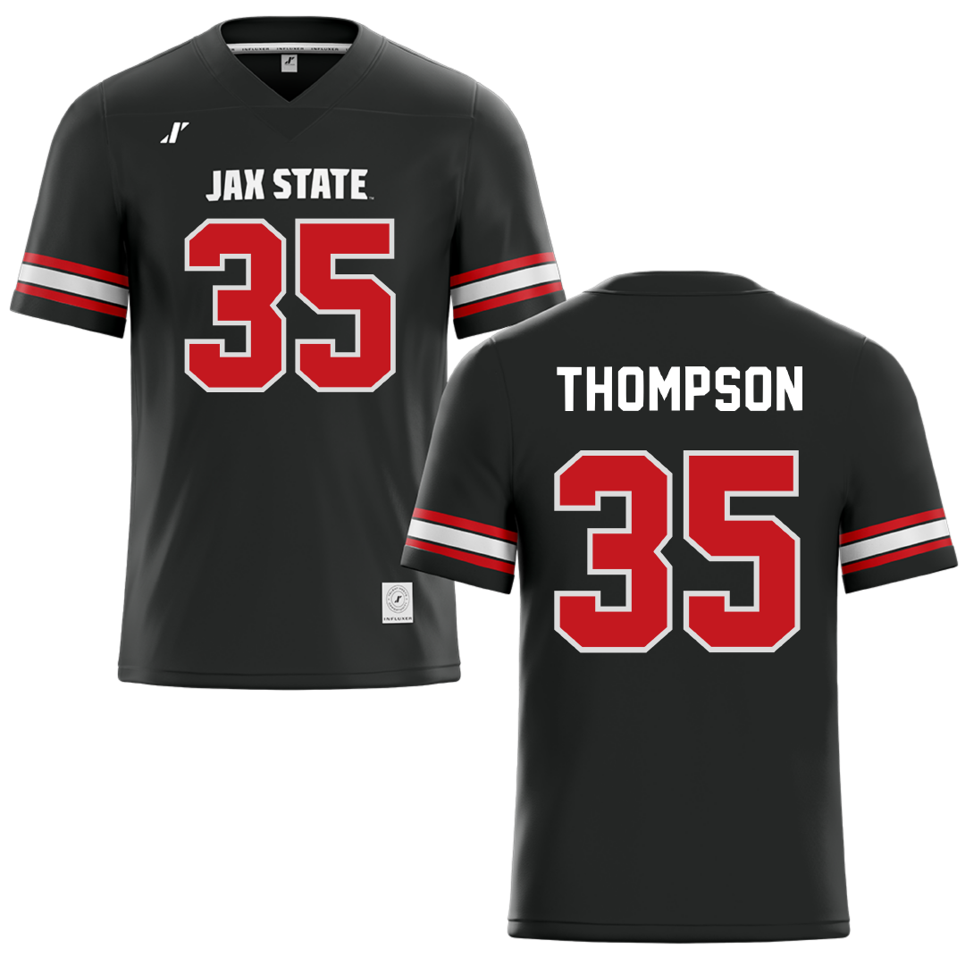 Jacksonville State University Black Football Jersey - #35 Aidan Thompson