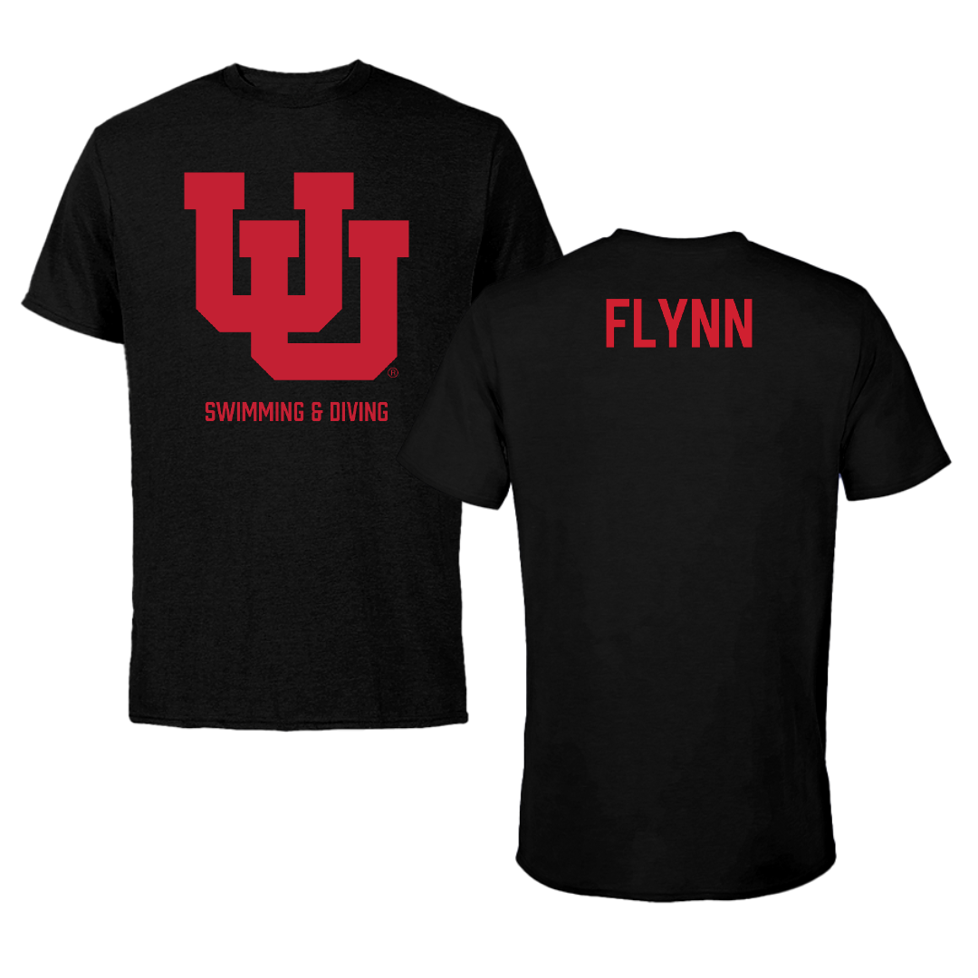 University of Utah Swimming & Diving Black Performance Tee - Kelson Flynn
