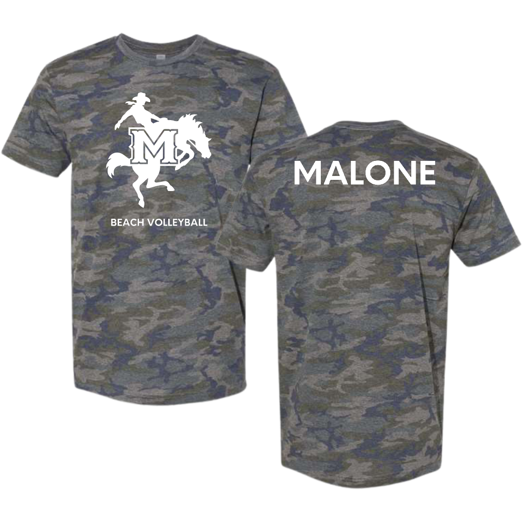 McNeese State University Beach Volleyball Vintage Camo Tee - McKenna Malone