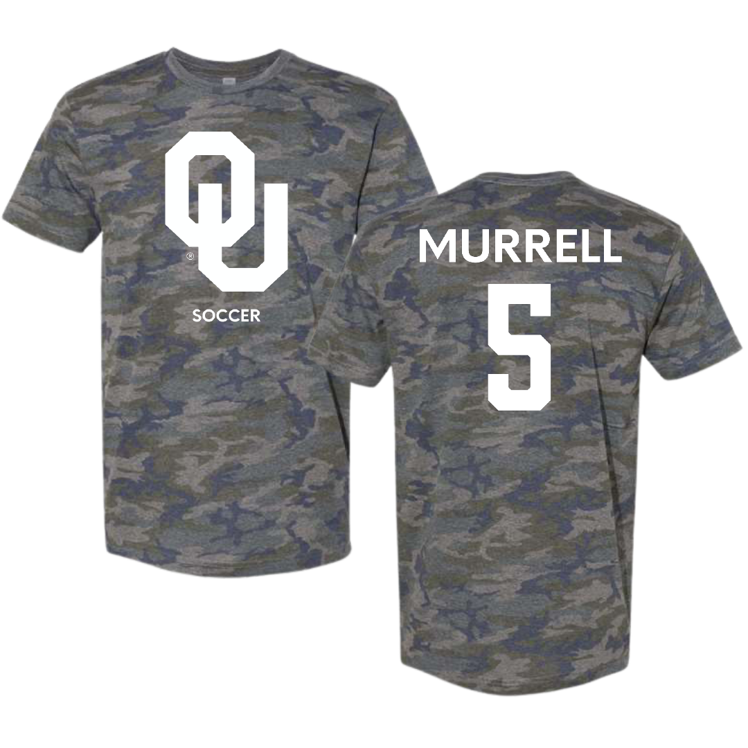 University of Oklahoma Soccer (W) Vintage Camo Tee - #5 Hadley Murrell