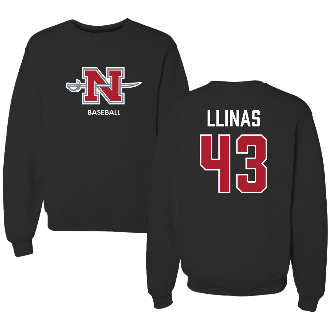 Nicholls State University Baseball Black Mascot Crewneck - #43 Alexander Llinas