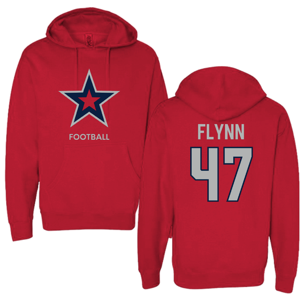 Robert Morris University Football Red Mascot Hoodie - #47 Mack Flynn