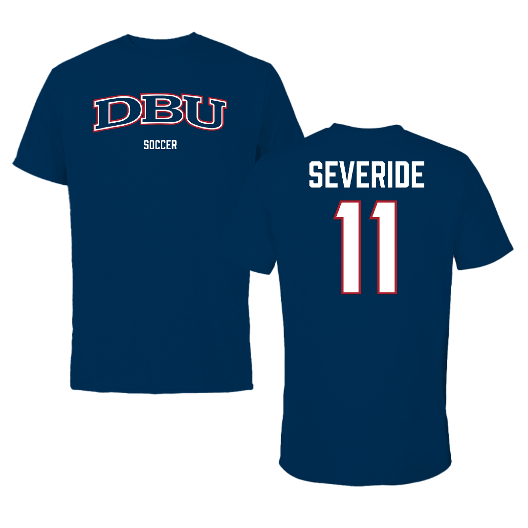 Dallas Baptist University Soccer (W) Navy Performance Tee - #11 Annie Severide