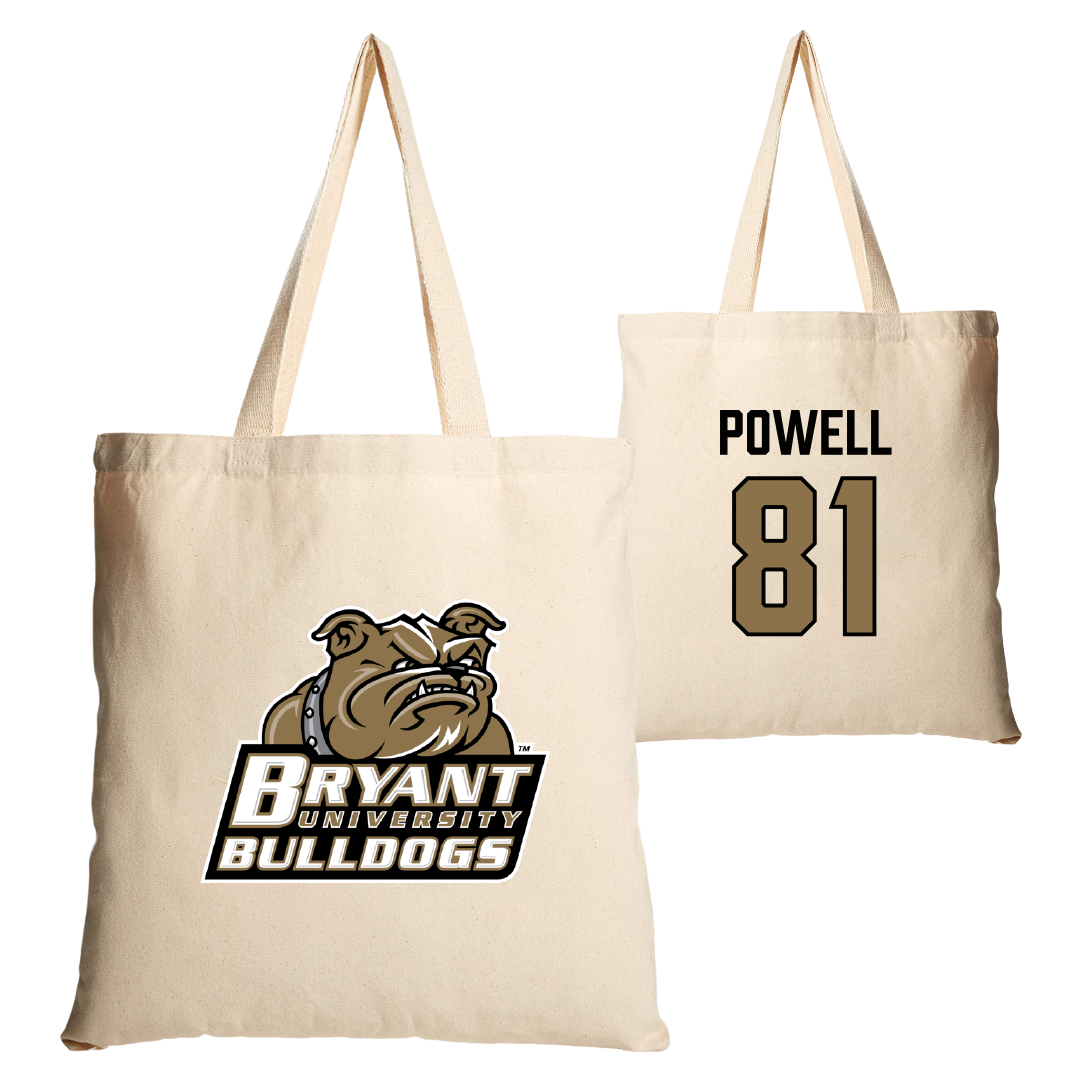 Bryant University Softball Tan Canvas Tote Bag - #81 Lexi Powell