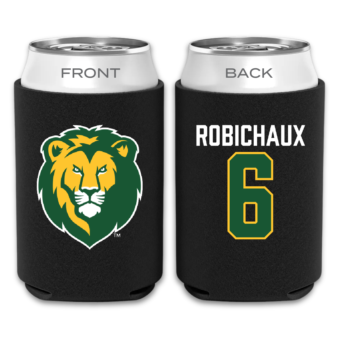 Southeastern Louisiana University Baseball Black Can Cooler - #6 Ben Robichaux
