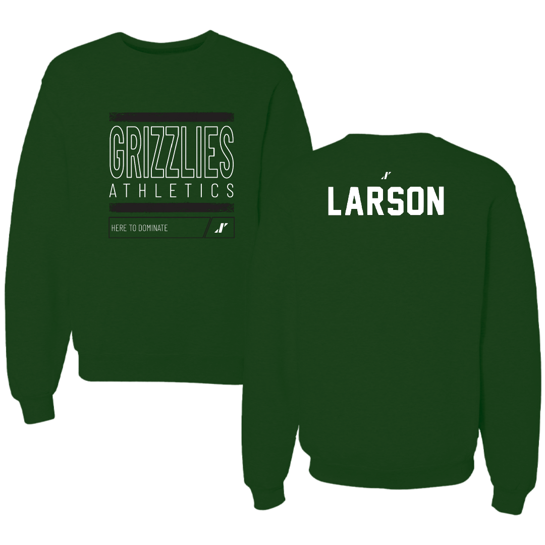 Adams State University Swimming & Diving Forest Green Dominate Crewneck - Kennedy Larson