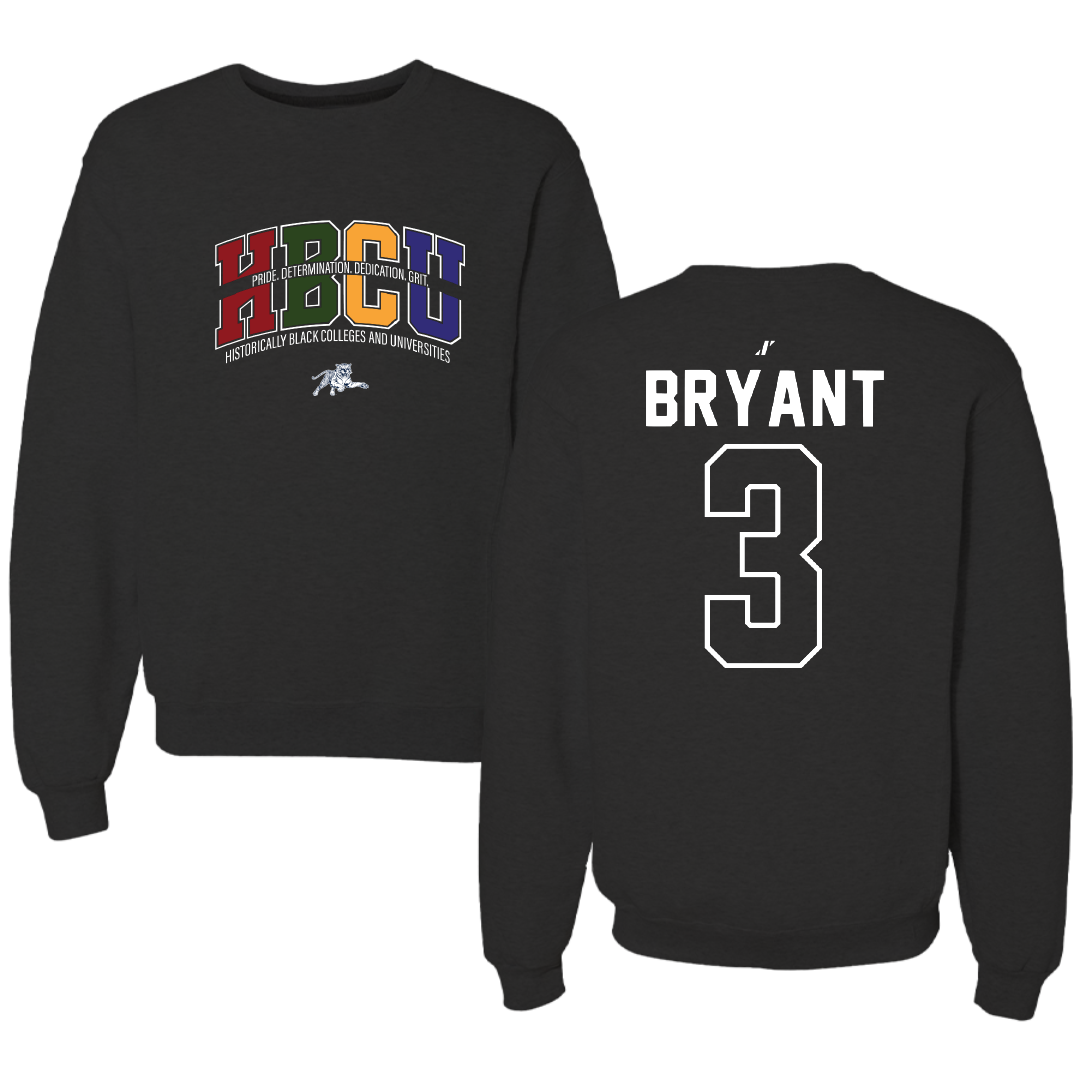 Jackson State University Volleyball Black HBCU Crewneck - #3 Trinity Bryant