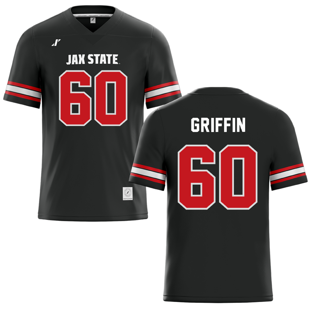 Jacksonville State University Black Football Jersey - #60 Cameron Griffin