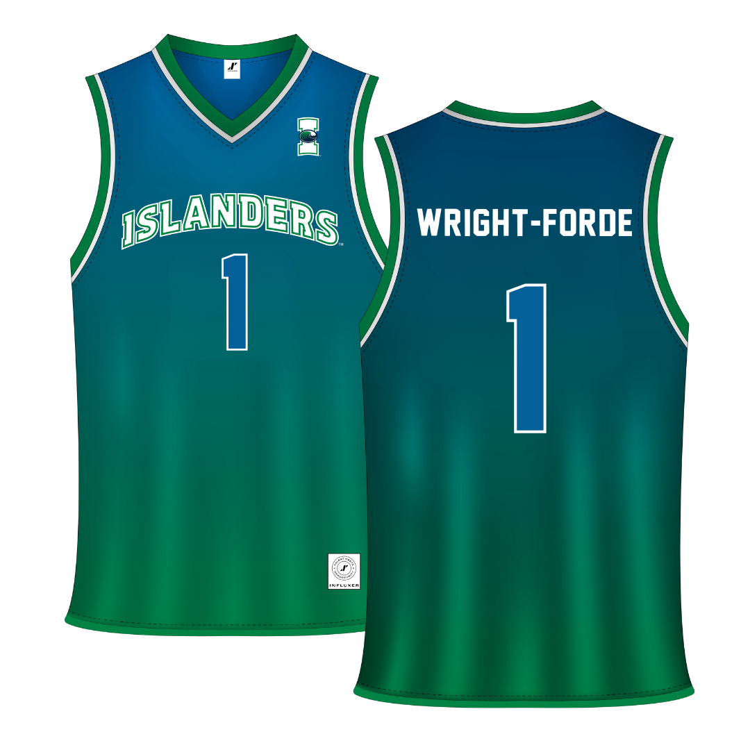 Texas A&M University-Corpus Christi Green Basketball Jersey - #1 Dian Wright-Forde