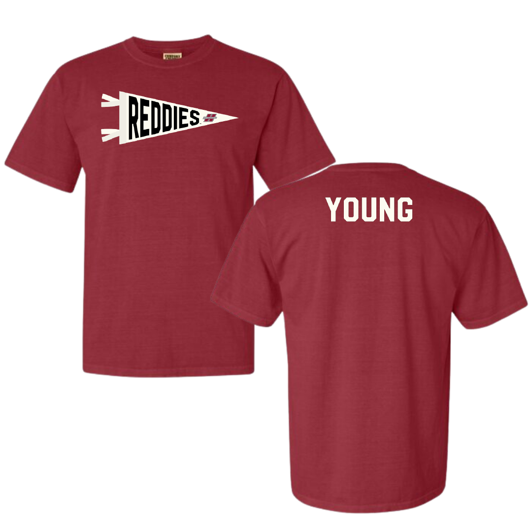 Henderson State University Cheer Crimson Pennant Comfort Colors Tee - Gracie Young