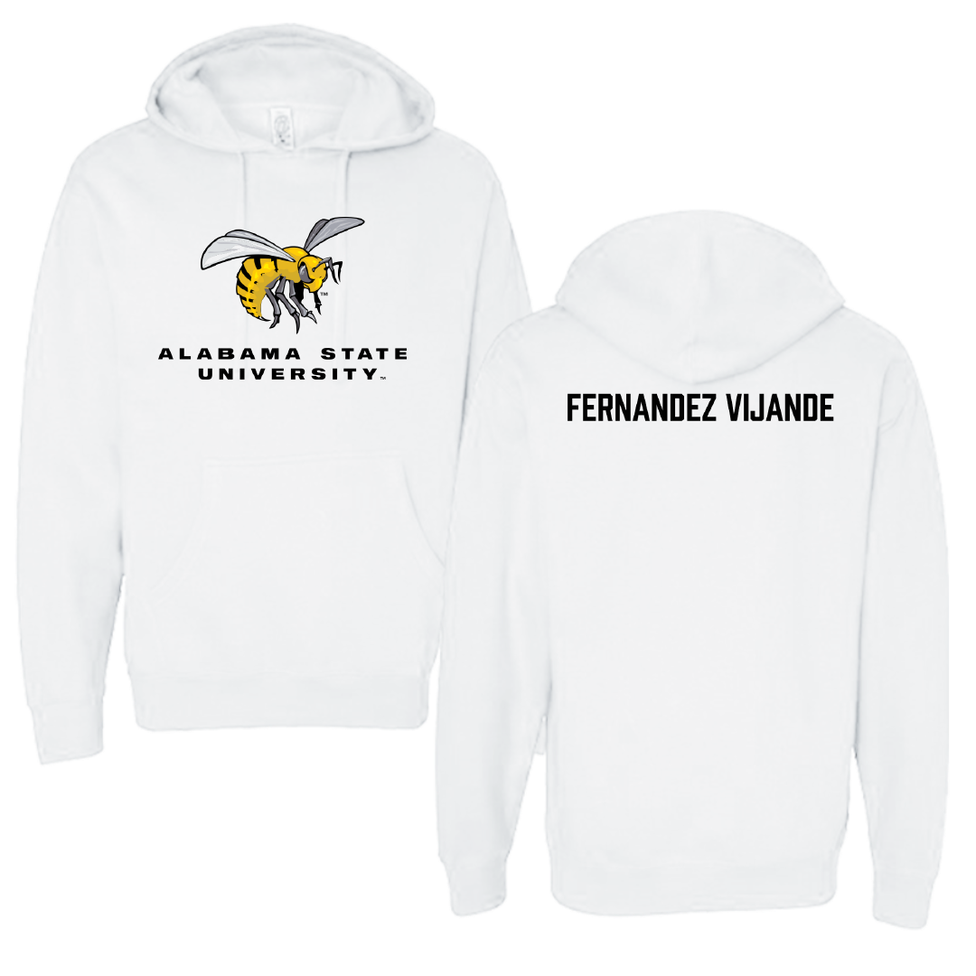 Alabama State University Golf White Block Hoodie - Yaiza Fernandez Vijande