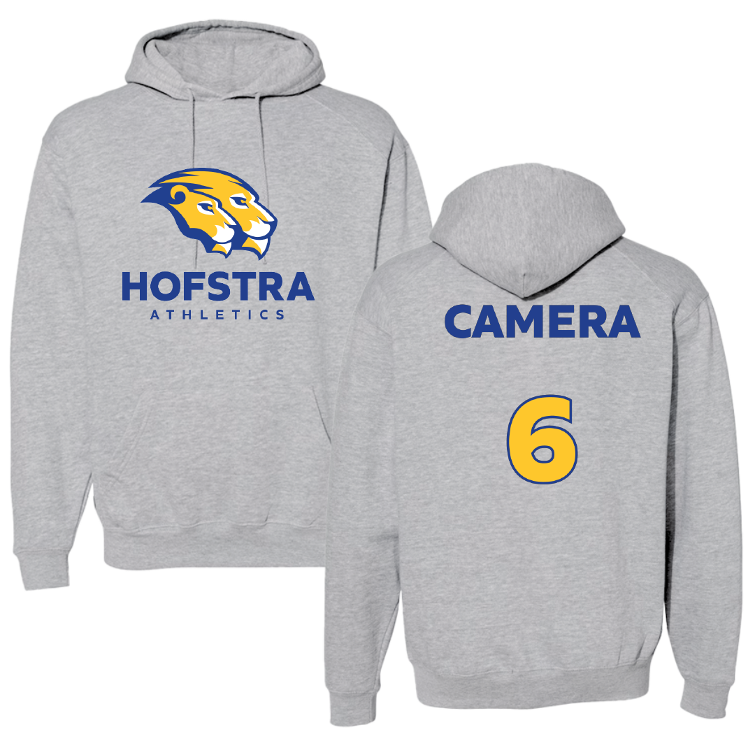 Hofstra University Baseball Sport Gray Hoodie - #6 Dom Camera