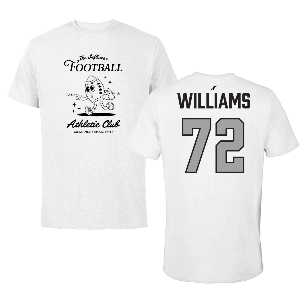 Football White Influxer Athletic Club Tee - #72 Caleb Williams