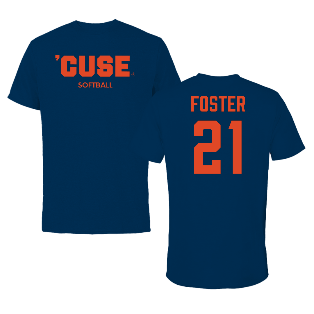 Syracuse University Softball Navy Performance Tee - #21 Makenzie Foster