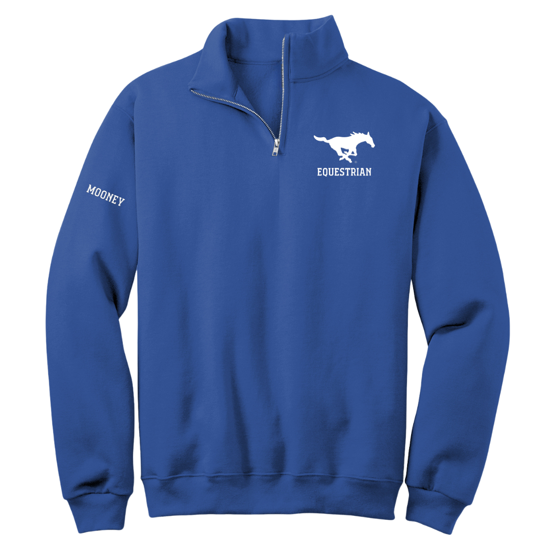Southern Methodist University Equestrian Blue Quarter-Zip - Aedan Mooney