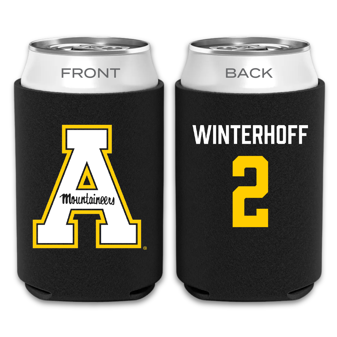 Appalachian State University Volleyball Black Mountaineers Can Cooler - #2 Maya Winterhoff
