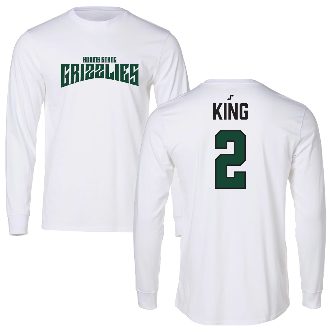 Adams State University Basketball (M) White Classic Performance Long Sleeve - #2 Jayce King