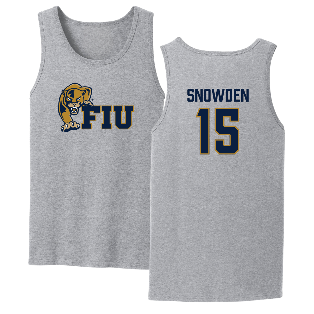 Florida International University Football Sport Gray Tank Top - #15 TJ Snowden