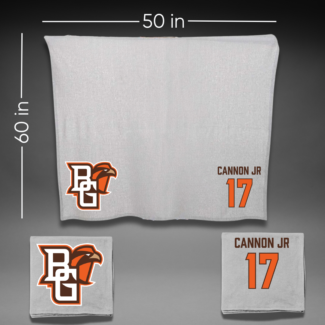 Bowling Green State University Football Gray Blanket - #17 Mark Cannon Jr