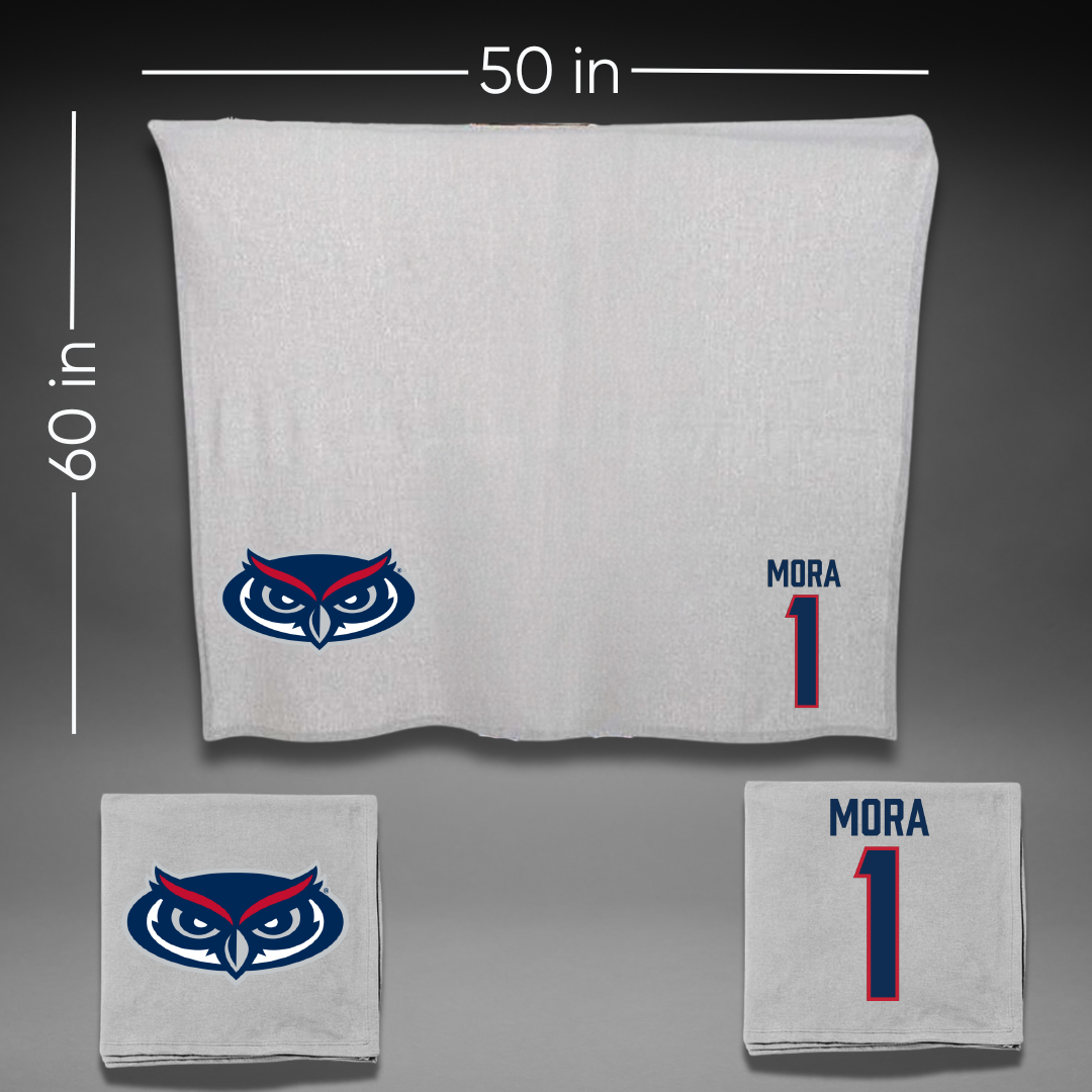 Florida Atlantic University Softball Gray Blanket - #1 Jesiana Mora