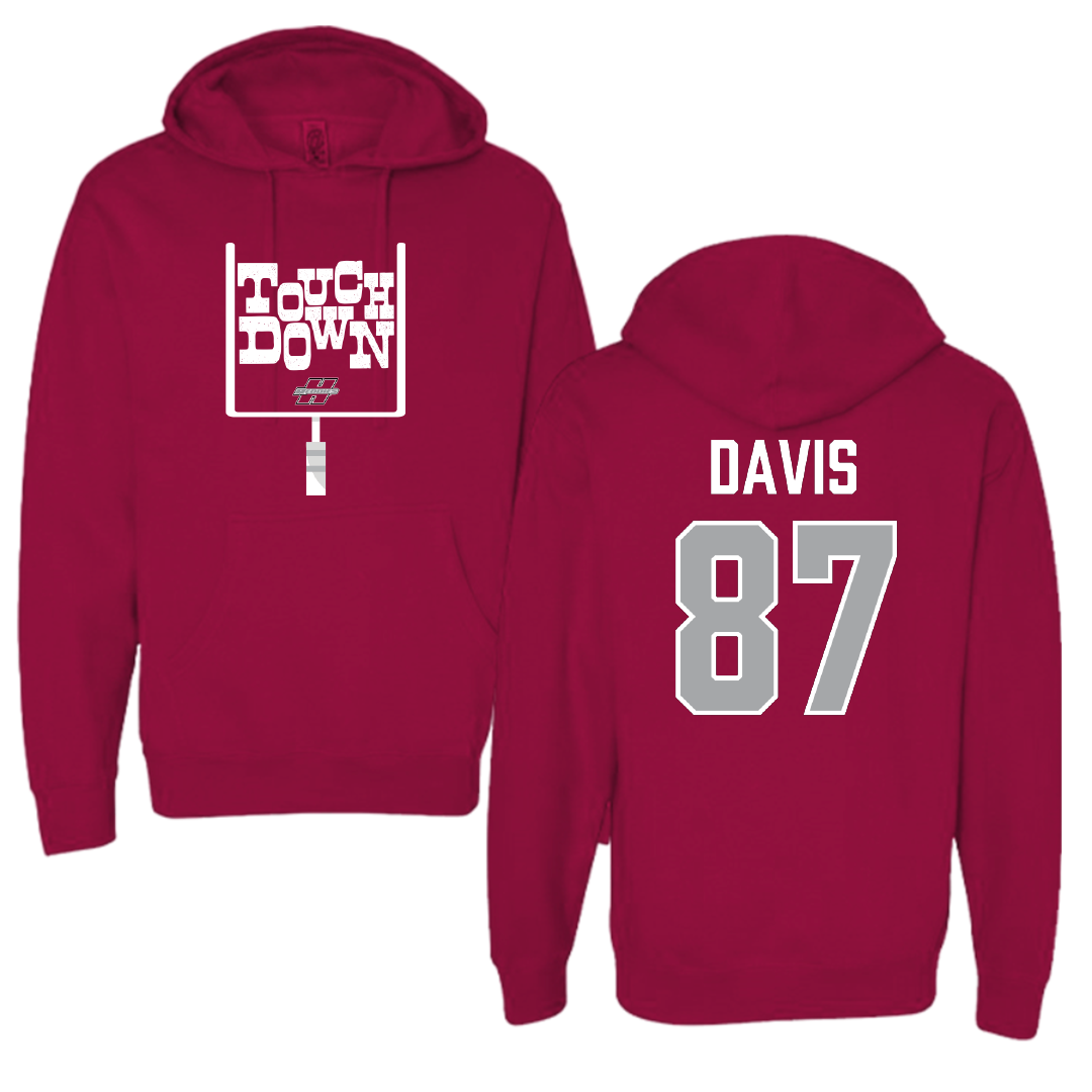 Henderson State University Football Cardinal Touchdown Hoodie - #87 Cayden Davis
