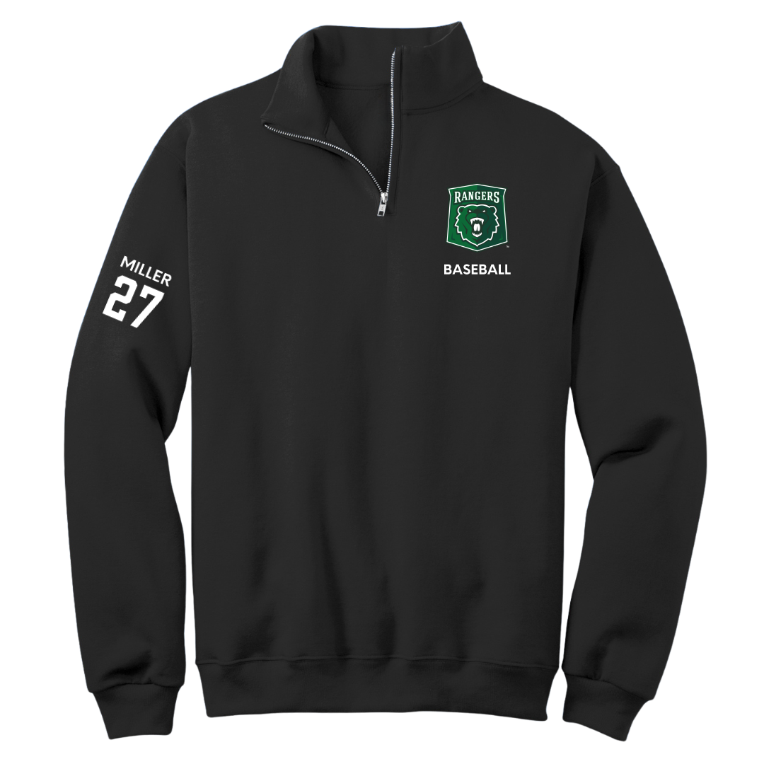 University of Wisconsin-Parkside Baseball Black Quarter-Zip - #27 Brennen Miller