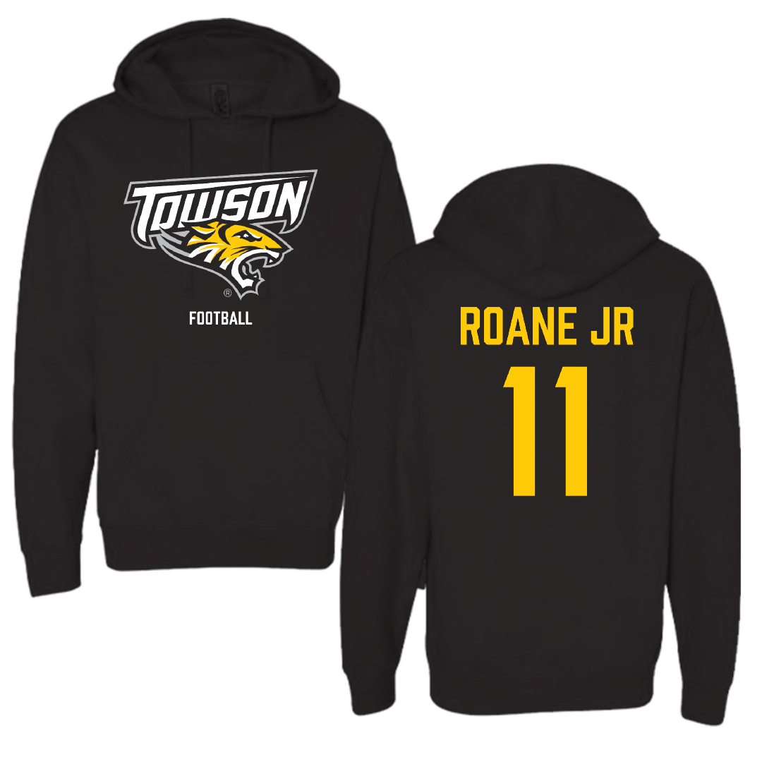 Towson University Football Black Hoodie - #11 Rodney Roane Jr