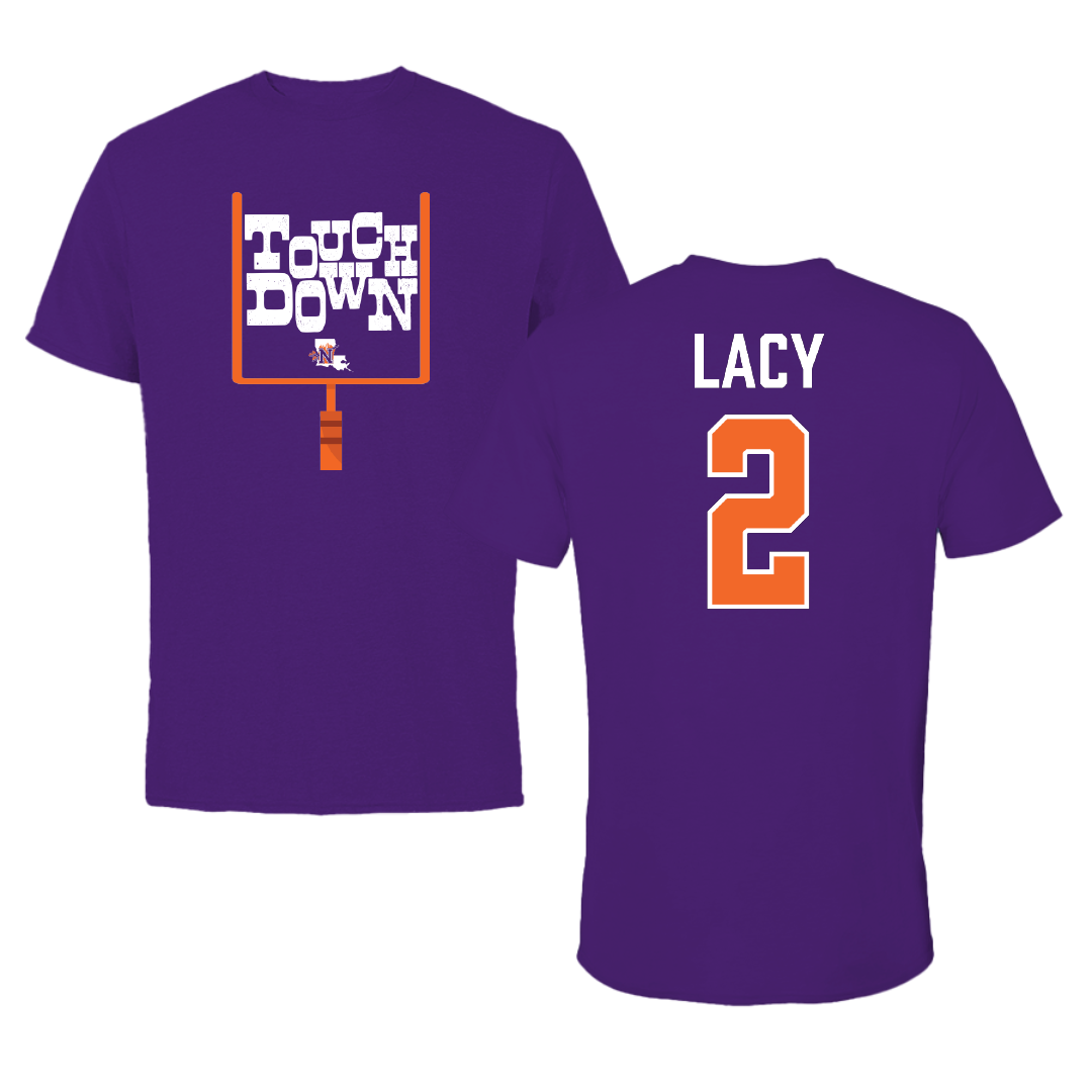 Northwestern State University Football Purple Touchdown Performance Tee - #2 Kennieth Lacy