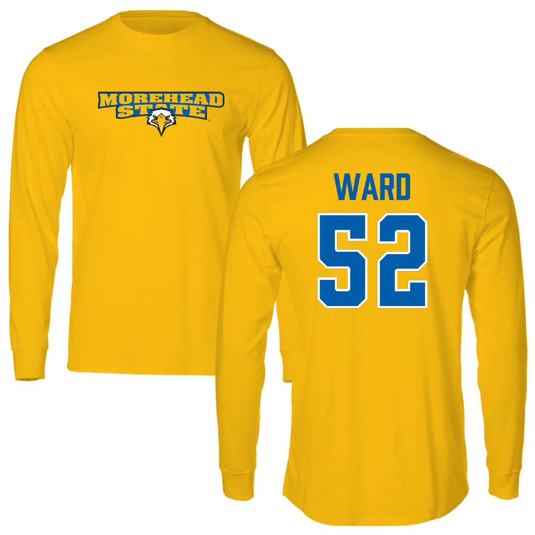 Morehead State University Football Gold Performance Long Sleeve - #52 Frank Ward