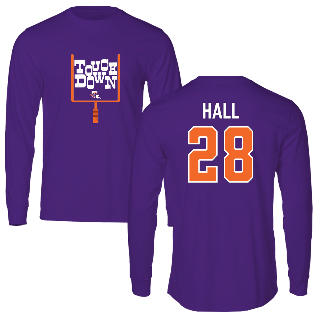 Northwestern State University Football Purple Touchdown Long Sleeve - #28 Antonio Hall