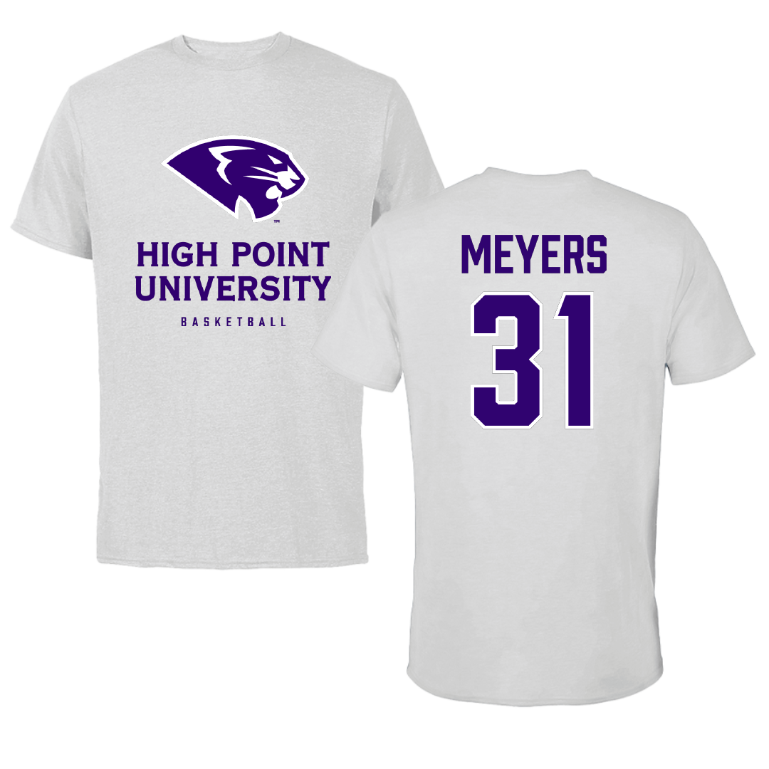 High Point University Basketball Light Gray Tee - #31 Audrey Meyers