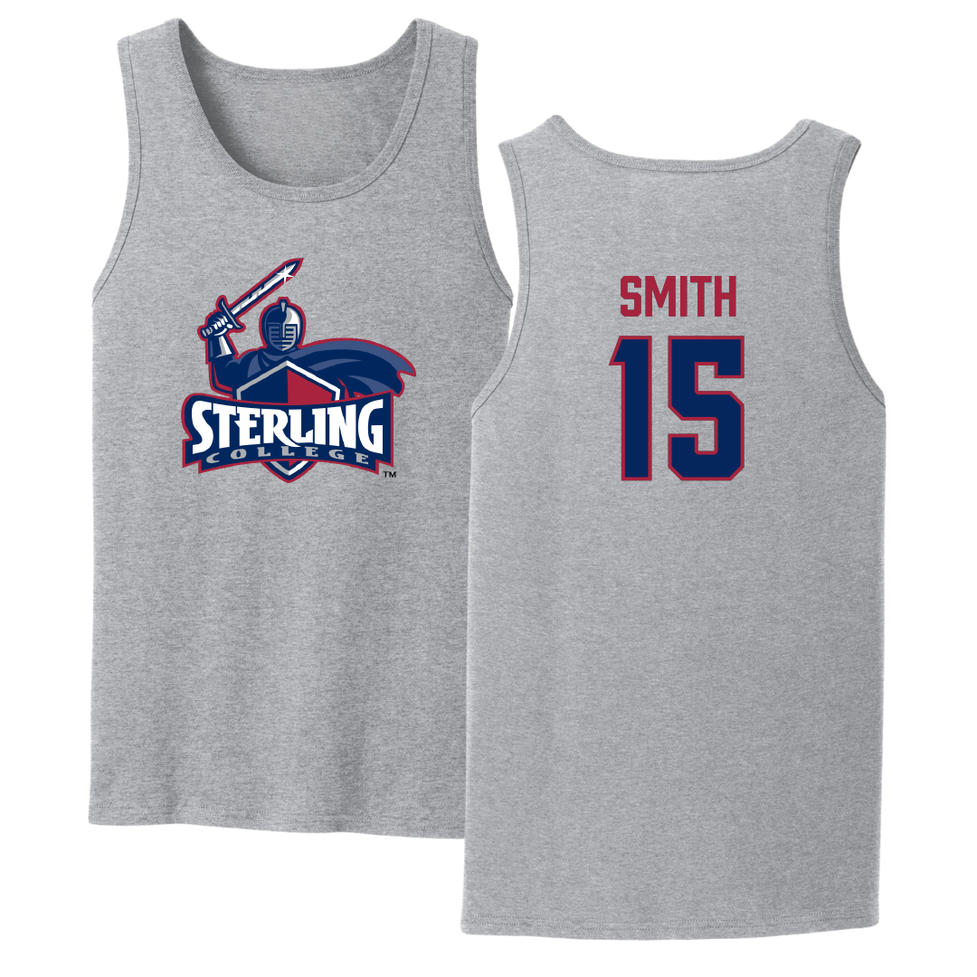 Sterling College Basketball Sport Gray Tank Top - #15 Julian Smith