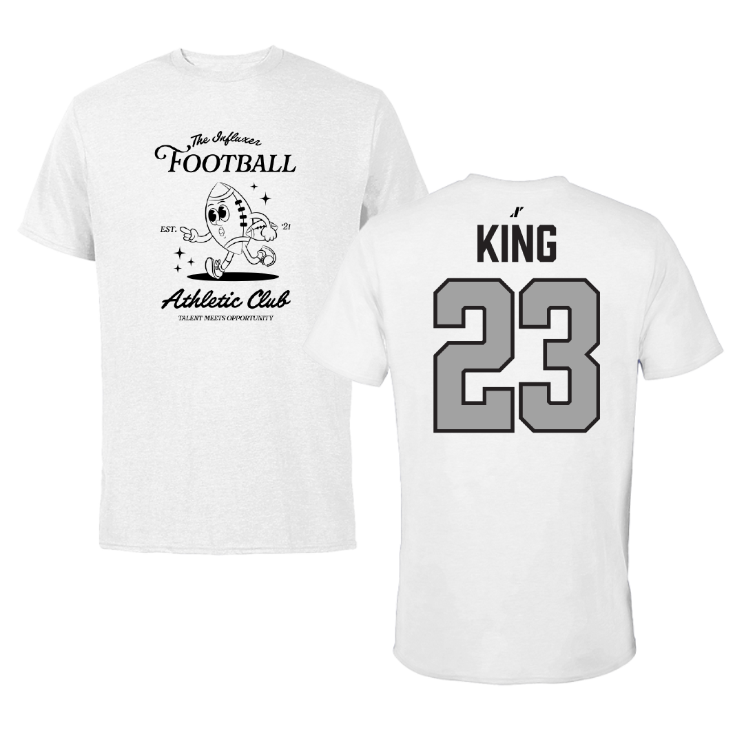 Football White Influxer Athletic Club Tee - #23 Jackson King