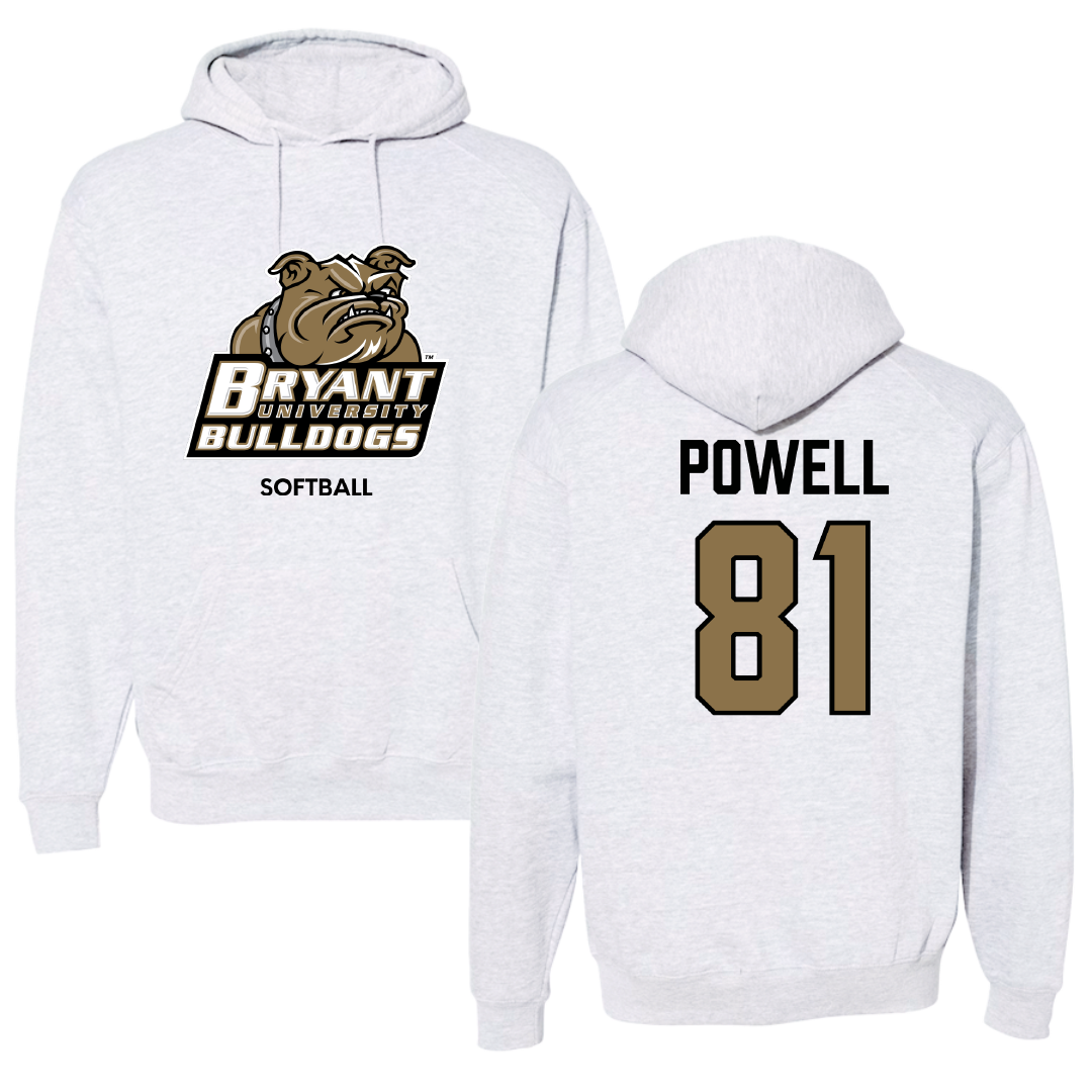 Bryant University Softball Light Gray Hoodie - #81 Lexi Powell
