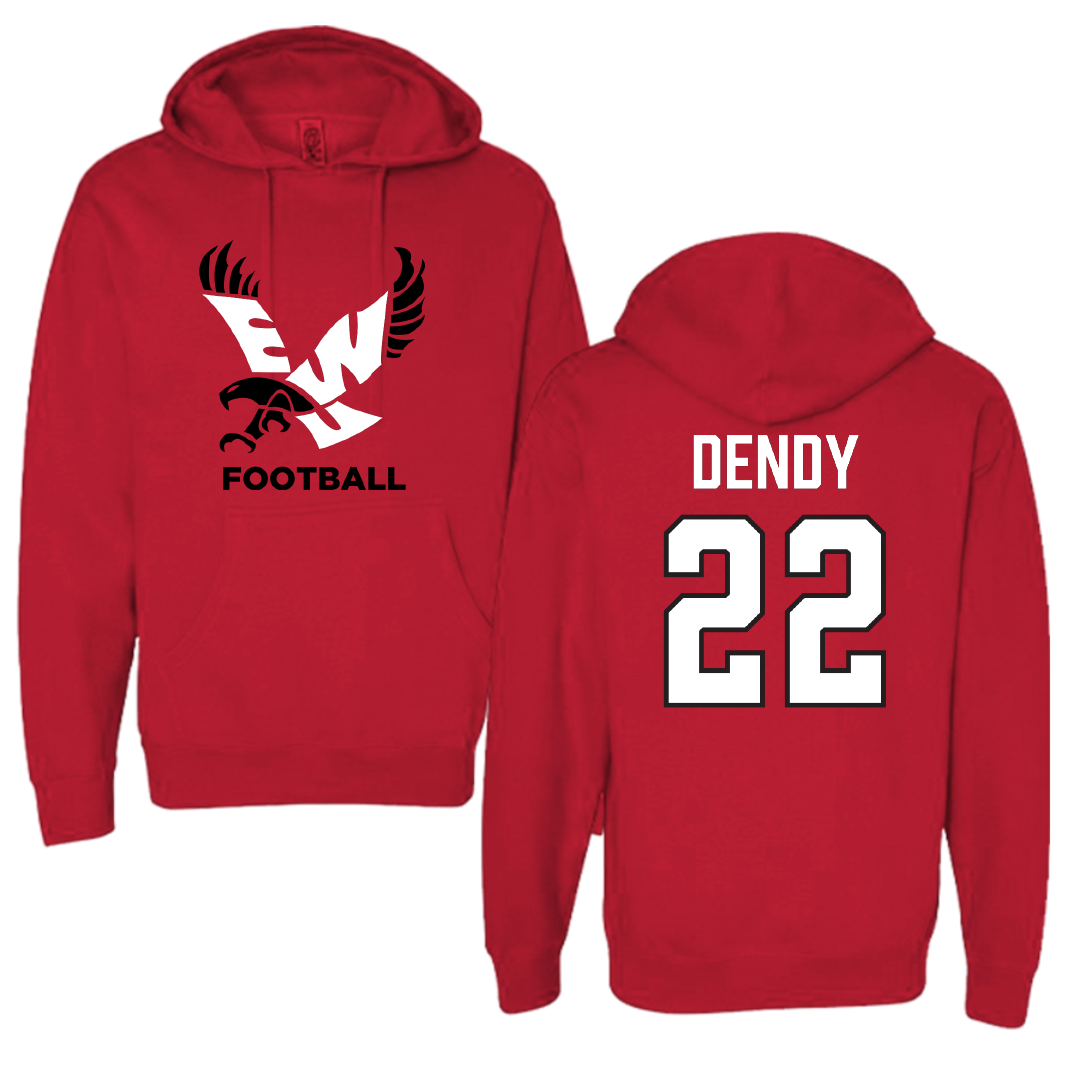 Eastern Washington University Football Red EWU Hoodie - #22 Amir Dendy