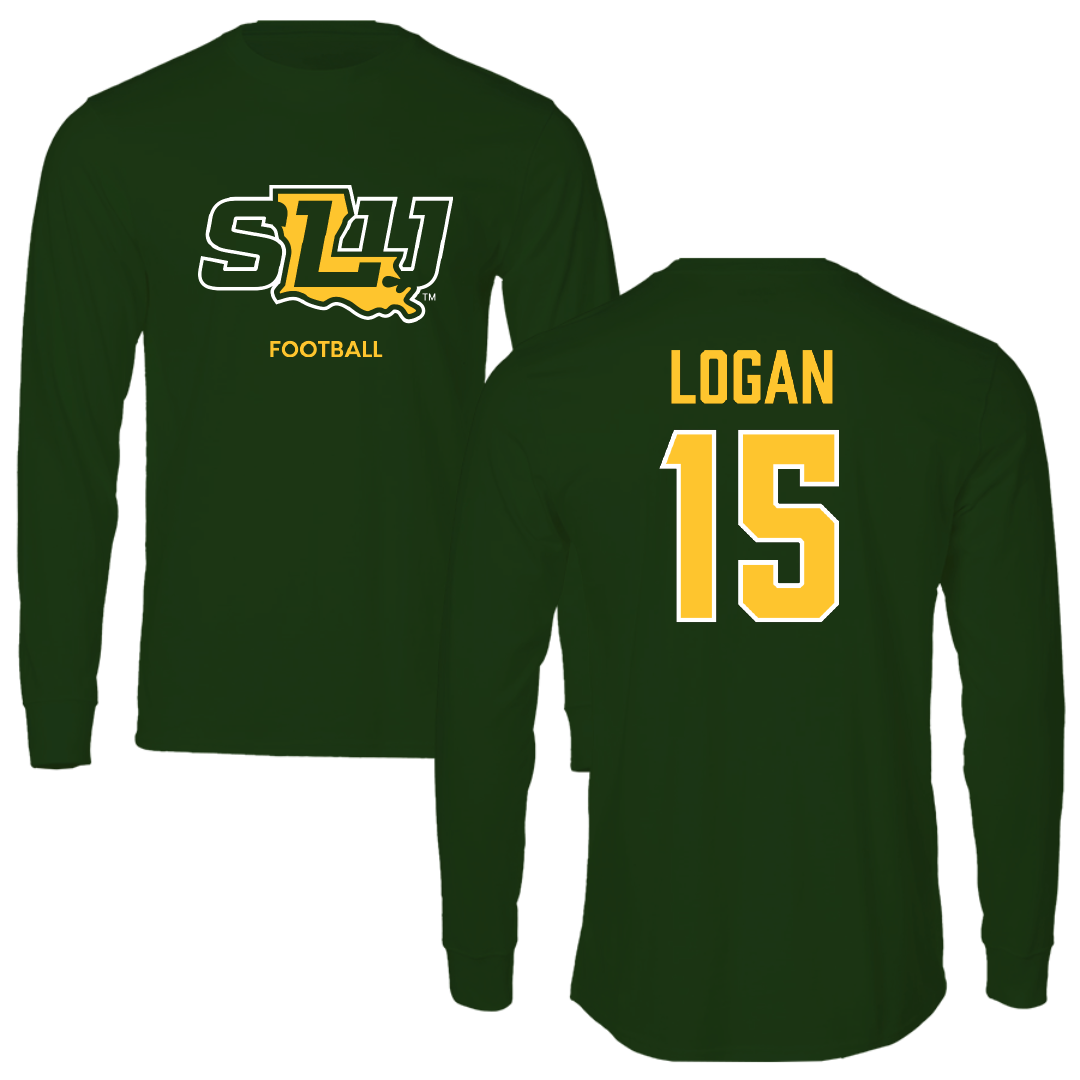 Southeastern Louisiana University Football Forest Green Long Sleeve - #15 Jacob Logan