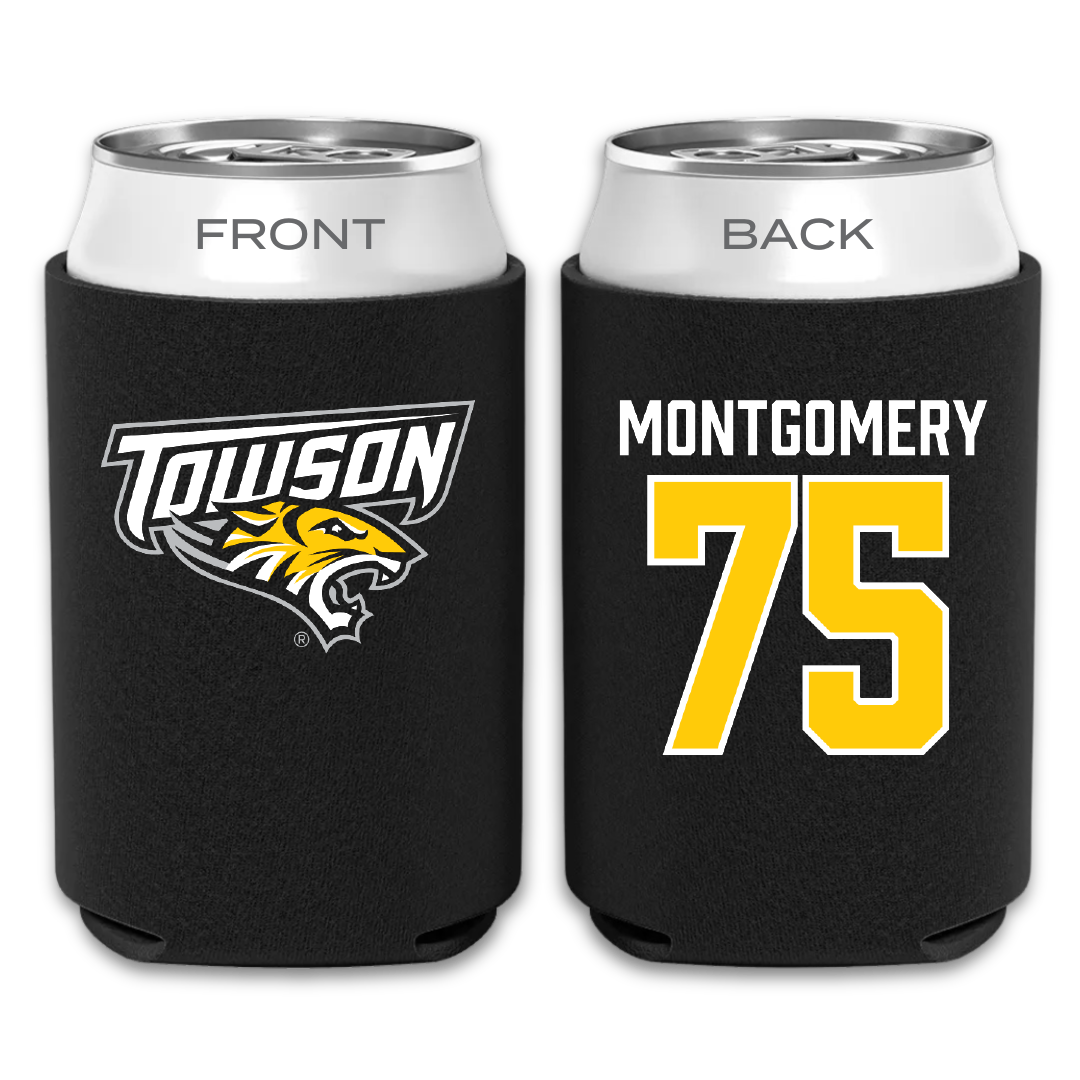 Towson University Football Black Can Cooler - #75 Jaelin Montgomery
