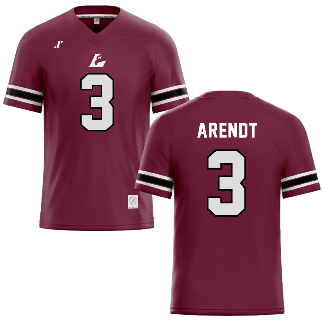 University of Wisconsin-La Crosse Maroon Football Jersey - #3 Keaton Arendt